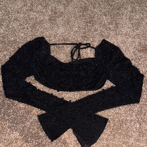 Oh Polly beaded crop top